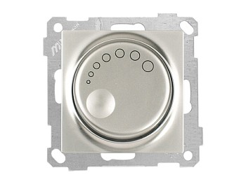 Выключатель поворотный (диммер) (скрытый, без рамки, винт. зажим, 1000Вт) титан, DARIA, MUTLUSAN