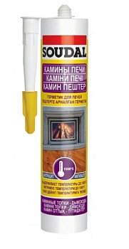 Герметик для печей "Soudal" КАМИНЫ ПЕЧИ черный 280 мл