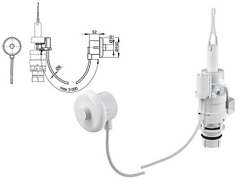 Кнопка пневматического смыва на расстоянии, Alcaplast