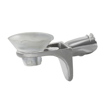 Полкодержатель Г-образный для стеклянной полки 5х8 мм с амортизатором (2 шт в зип-локе) STARFIX