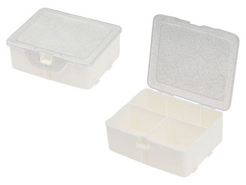 Органайзер для хранения мелочей с разделителями Keeplex Fiori XS, 11х9,7х4,2 см,белое облако,KEEPLEX