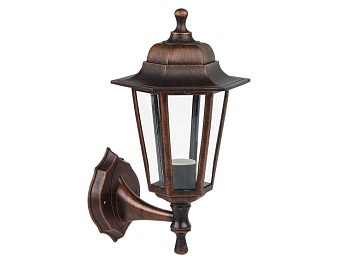 Светильник садово-парковый настенный "Леда1" (черный под медь) Юпитер