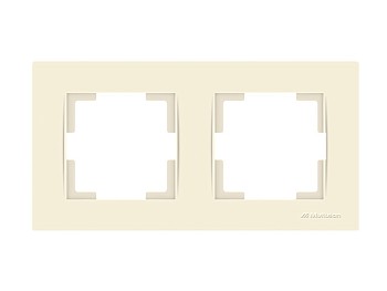 Рамка 2-ая горизонтальная кремовая, RITA, MUTLUSAN