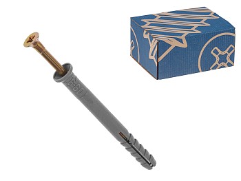 Дюбель-гвоздь 6х80 мм полипропилен потай (50 шт в карт. уп.) РБ