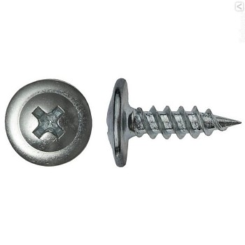 Саморез 4.2х75 мм с прессшайбой, цинк, острый (10 шт в зип-локе) STARFIX