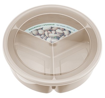 Менажница с крышкой 3 секции (3*300мл) IDEA