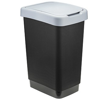 Контейнер для мусора ТВИН 25л (серый) IDEA