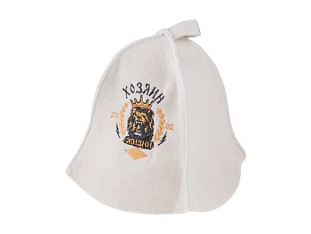 Шапка для бани "Хозяин жизни"  ТМ "Бацькина баня" из войлока