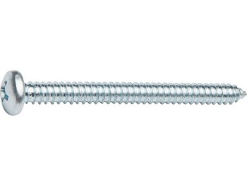 Шуруп 6.3х80 мм полусф. головка, белый цинк, острый, DIN 7981 (100 шт в карт. уп.) STARFIX