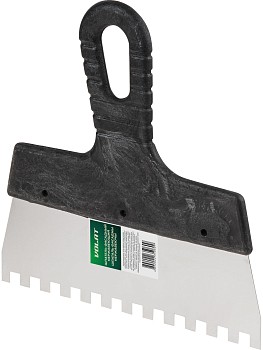 Шпатель фасад. зубчат. нерж.  350мм зуб 10х10 ВОЛАТ