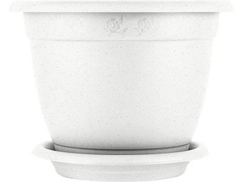 Горшок для цветов с подставкой, 2,9 л., Борнео, мраморный, InGreen