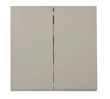 Выключатель 2 клав. проходной (скрытый, 10А) песочный, Carre, BYLECTRICA