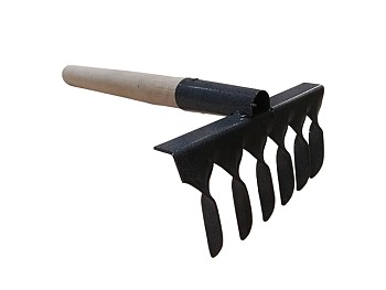 Грабли малые витые 5 зуб. с дер.черенком 370мм