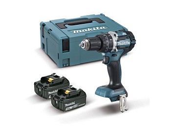 Аккум. ударная дрель-шуруповерт MAKITA LXT DHP 484 RTJ в кейсе
