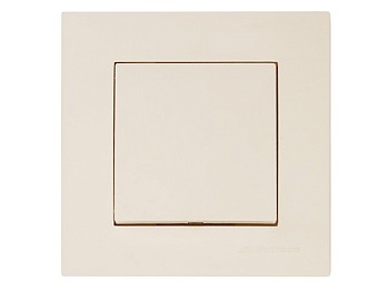 Выключатель двухполюсный (скрытый, пруж. зажим) кремовый, RITA, MUTLUSAN