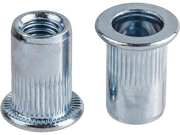 Заклепка резьбовая М6 цилиндрический бортик, удл. тело(19.5мм),белый цинк(5000 шт в коробе) STARFIX