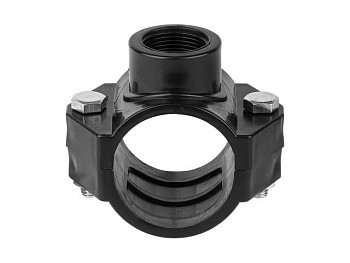 Хомут 50 х 3/4" вн. (для ПЭ труб), AV Engineering