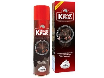Пена родентицидная от грызунов "Киллер Крыс" (баллон 300 г)
