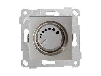 Выключатель поворотный (диммер) (скрытый, без рамки, винт. зажим, 600Вт) титан, RITA, MUTLUSAN