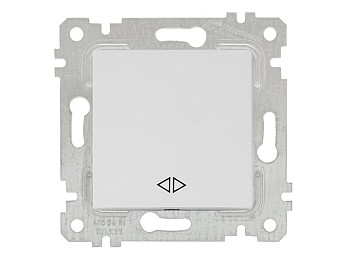 Выключатель промежуточный многопозиционный (скрытый, без рамки, пруж. зажим) белый, RITA, MUTLUSAN