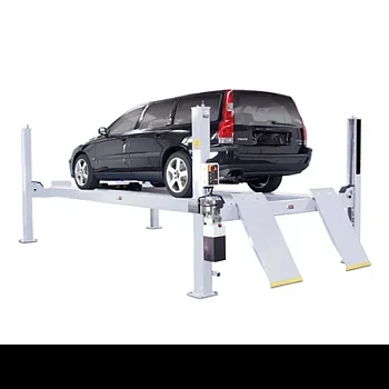 Подъемник четырехстоечный г/п 4000 кг. платформы гладкие с траверсой KraftWell арт. KRW4FPL