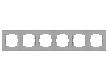 Рамка 6-ая горизонтальная серая, RITA, MUTLUSAN