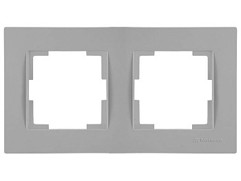 Рамка 2-ая горизонтальная серая, RITA, MUTLUSAN