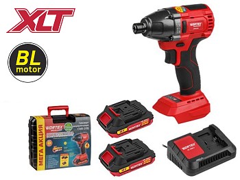 Аккум. ударный гайковерт/винтоверт WORTEX CWR 0118 в чем. ALL1 XLT SET БЕСЩЕТ., 18 В, 160 Н*м