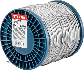 Трос стальной, оцинк. М2 DIN 3055 (бухта 200 м) STARFIX