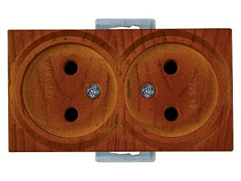 Розетка 2-ая (скрытая, б/з) вишня, RITA, MUTLUSAN