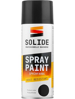 Краска-эмаль аэроз. термостойкая черный SOLIDE 400 мл (9011)