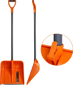 Лопата снеговая пластм. 400х400мм со стальн.черенком STARTUL METSA (ST9055-1)