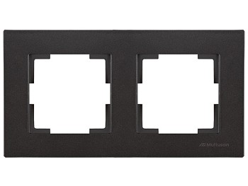 Рамка 2-ая горизонтальная черная, RITA, MUTLUSAN