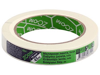 Лента малярная 19ммх45м ZOOM, белая