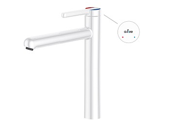 Смеситель для умывальника (Lt) D35, серия Lotus белый, a-five