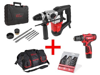Перфоратор WORTEX RH 3231-1 в чем. + (2 зубила, 3 сверла) + АКЦИЯ!
