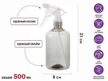 Опрыскиватель ручной 0,5л с пульверизатором, PERFECTO LINEA