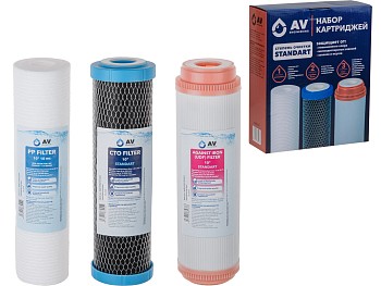 Набор картриджей, 3 шт, AV Engineering "Standart"