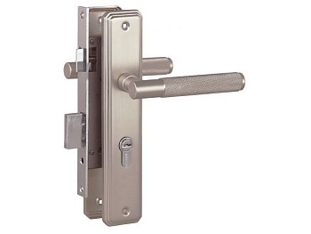 Замок врезной с/руч  БУЛАТ ЗВ4-1.70.02.08 ФЕРОНА матовый никель 5 перф.кл.