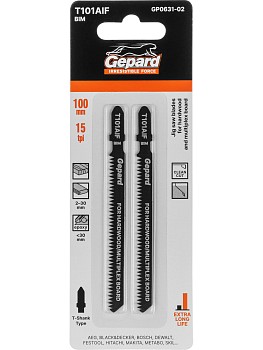 Пилка лобз. по дереву/ламинату T101AIF (2 шт.) GEPARD