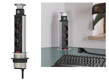 Удлинитель-башня 2м Tower-Power (3 роз, H05VV-F 3G1.5) Brennenstuhl