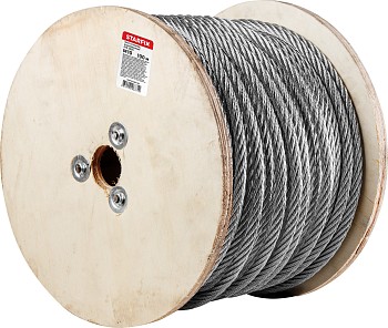 Трос стальной, оцинк. М10 DIN 3055 (бухта 100 м) STARFIX