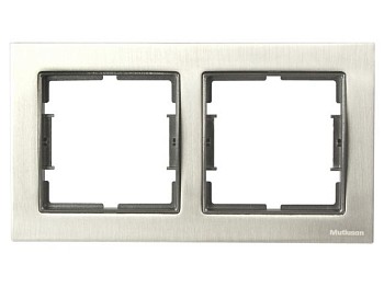 Рамка 2-ая горизонтальная нержавейка ELITRA, MUTLUSAN