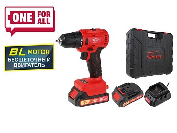 Аккум. дрель-шуруповерт WORTEX BD 2025-1 DLi в чем. ALL1 XLT БЕСЩЕТ, 18 В, 50 Н*м, 2х1,5 А*ч, БЗП 10