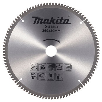 Диск пильный 260х30х2,6/1,8 мм 100 зуб. универсальный MAKITA