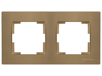 Рамка 2-ая горизонтальная золотая, RITA, MUTLUSAN