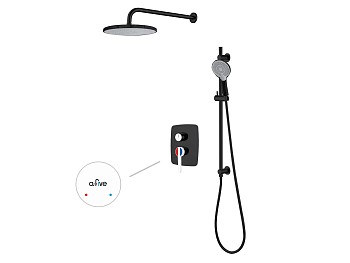 Душевая система (Lt) D35, серия Rose черный + белый, a-five