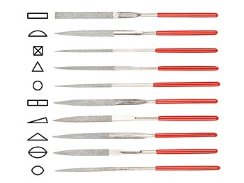 Набор надфилей алмазных 140х50х3мм 10шт. STARTUL PROFI (ST4046-10)