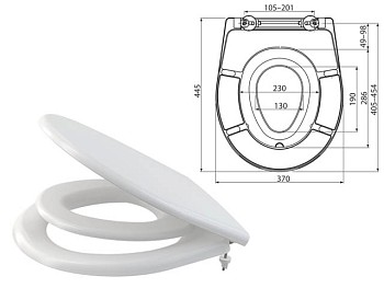 Сиденье для унитаза универсальное SOFTCLOSE со встроенным вкладышем, дюропласт, Alcaplast