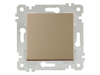 Выключатель 1-клав. (скрытый, без рамки, винт. зажим) золото, RITA, MUTLUSAN